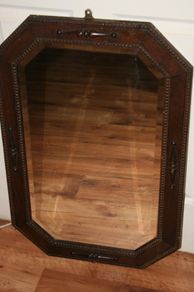 Vintage Heavy Oak Mirror