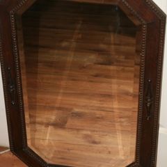 Vintage Heavy Oak Mirror