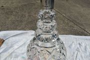 John Walsh Quatrefoil Sterling Silver Cut Glass Decanter(1903)