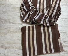 Striped single fitted sheet & pillowcase