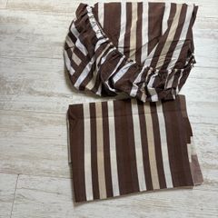 Striped single fitted sheet & pillowcase