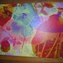 Vintage Ikea Canvas Picture Psychedelic Floral Print Image 5