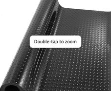 Rubber Garage Floor Mats 1M x 5M / 3.3Ft x 16.4Ft Anti-Slip Diamond Plate Mat 3mm Thick Heavy Duty Commercial Flooring Mat Roll for Under Car, Gym, Garage, Warehouse, Black