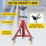 Jack Stand, V Head Pipe Stand Adjustable Height 20-37 Inch, Pipe Jack Stands with Casters 882 LB, Folding Portable Pipe Stands 1/8 to 12 Inch Pipe Supporting Image 4