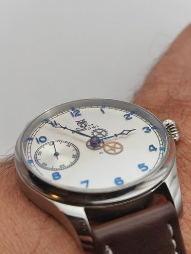 OWL No 01  One-of-a-Kind Mechanical Watch  Custom Dial  Sea-Gull ST3600