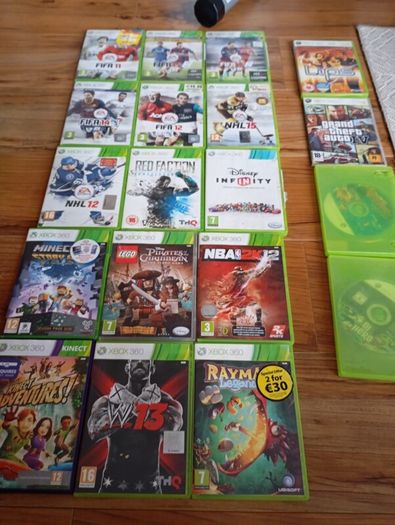 15 games Xbox 360 ,4 games Xbox Live