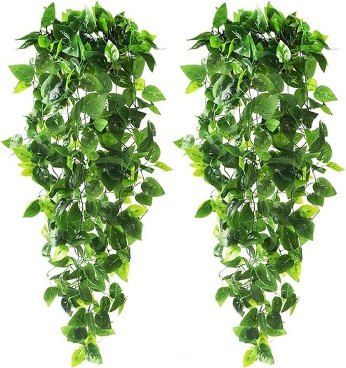 NEW SALE | 2pcs Artificial Hanging Plants 3.6ft Fake Ivy Vine Fake Ivy Leaves for Wedding Wall House Room Patio Indoor Outdoor Home Shelf Office Decor