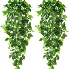 NEW SALE | 2pcs Artificial Hanging Plants 3.6ft Fake Ivy Vine Fake Ivy Leaves for Wedding Wall House Room Patio Indoor Outdoor Home Shelf Office Decor