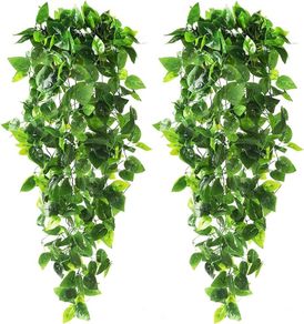 NEW SALE | 2pcs Artificial Hanging Plants 3.6ft Fake Ivy Vine Fake Ivy Leaves for Wedding Wall House Room Patio Indoor Outdoor Home Shelf Office Decor