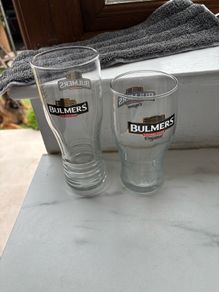 Bulmers 1 pint glass x2