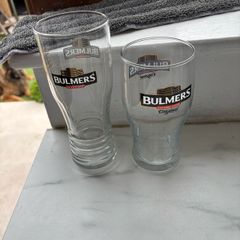 Bulmers 1 pint glass x2