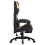 Racing Chair with Footrest Gold and Black Faux Leather Image 3