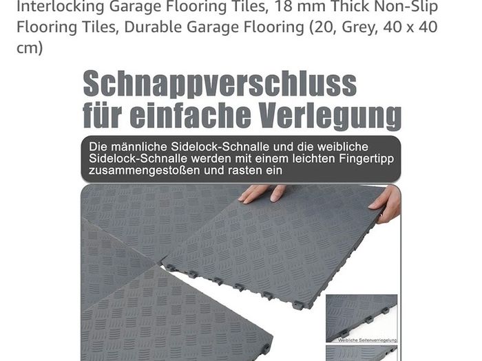 Floor plastic-rubber interlock tiles 40cm x 40cm (20)