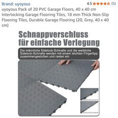 Floor plastic-rubber interlock tiles 40cm x 40cm (20)