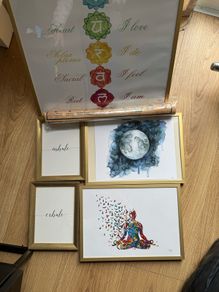 Yoga posters 5 framed one unopened