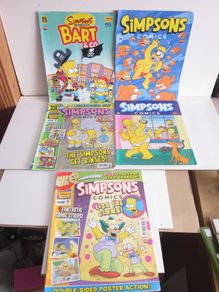 Five Simpsons Comics Published by Bongo Comics