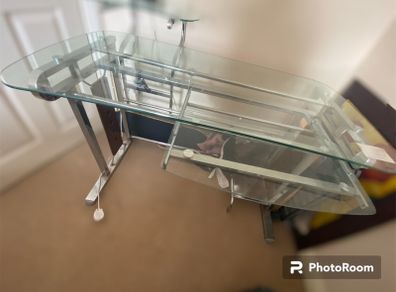 glass desk