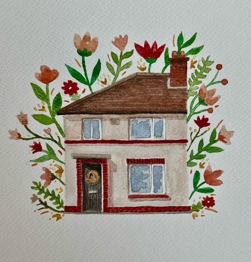 Custom Home Watercolour Painting