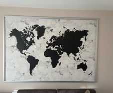 giant canvas world map 140x200cm