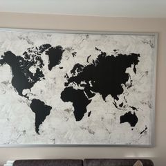 giant canvas world map 140-200cm