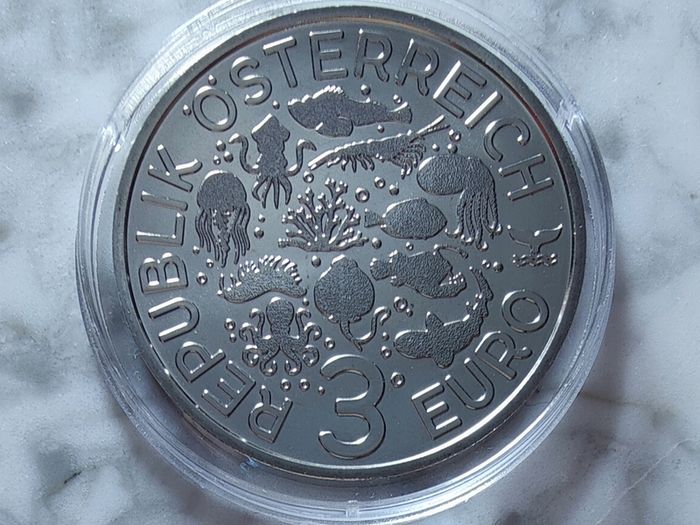 Austria 3 Euro Base Metals Uncirculated Coin 2023 - Deep-sea Anglerfish - Luminous Marine Life