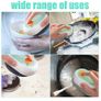 Brand New Plstod Dish Brush with 3 Brush Heads, Dish Brush with Reservoir, White Dish Brush, Cleaning Brush 12 6.5 2.5 cm, with 2 Nylon Brush Heads and 1 TPR Brush Head Image 2