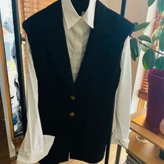 Pinko black fitted waistcoat