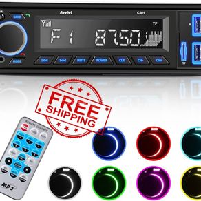 NEW SALE | 7 LED Colors Car Stereo Handsfree Calling Bluetooth 5.0 Car Radio, Stereo & Clock