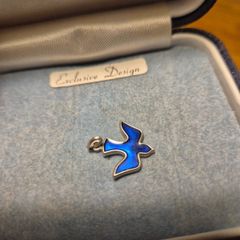 Small Vintage Sterling Silver Pendant Holy Spirit, Religiois, Taize, Dove