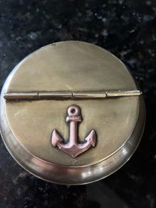 Vintage Nautical Themed Brass Ashtray