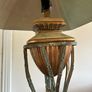 Antique marble lamps with gold detailing x 2 Image 4