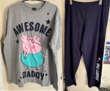 Peppa Pig Daddy Pig Awesome Daddy T-Shirt and Pants Pyjama Set