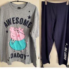 Peppa Pig Daddy Pig Awesome Daddy T-Shirt and Pants Pyjama Set