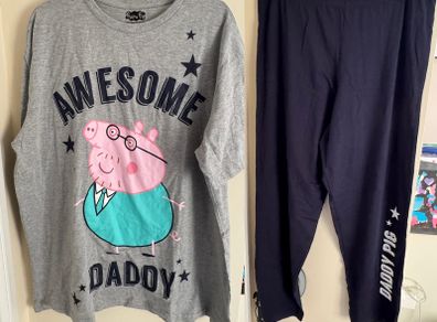 Peppa Pig Daddy Pig Awesome Daddy T-Shirt and Pants Pyjama Set