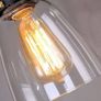 Pendant Light Industrial Ceiling Lamp Glass Shade Retro Lighting Vintage Hanging Lamp Chrome Base E27 Chandelier for Kitchen Dining Room Loft Bedroom Cafe Bar Restaurant Image 4