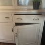 Solid wood painted sideboard with glass doors Image 2