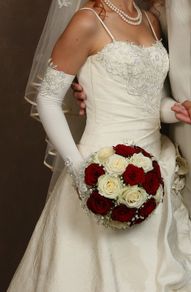 Custom made embroidered Wedding Dress  and accessories UK 8