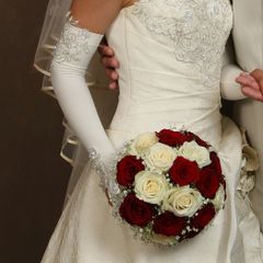 Custom made embroidered Wedding Dress  and accessories UK 8