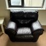 Sofa- 3 seater, 2 seater & 1 seater brown leather sofas Image 3