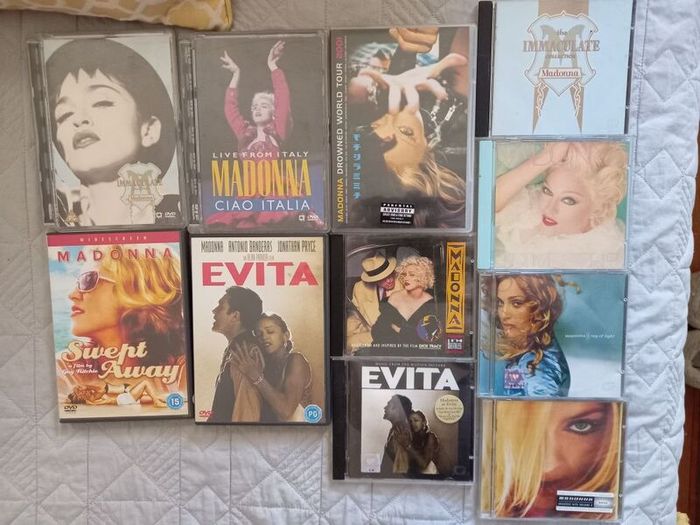 Madonna Dvd + Cd Bundle Collection 80's 90's Live Pop Music And Movies