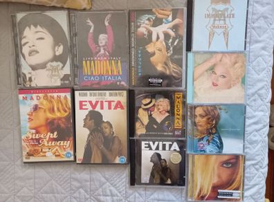 Madonna Dvd + Cd Bundle Collection 80's 90's Live Pop Music And Movies