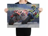Valentino Rossi  Marc Marquez Moto GP poster A2 Size