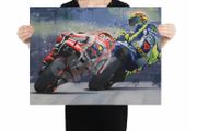 Valentino Rossi  Marc Marquez Moto GP poster A2 Size