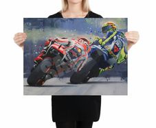 Valentino Rossi  Marc Marquez Moto GP poster A2 Size