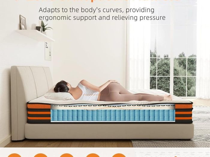 4FT Small Double Mattresses,10 Inch Gel Memory Foam Pocket Sprung Mattress with Breathable Soft Fabric,9 Zone Orthopedic