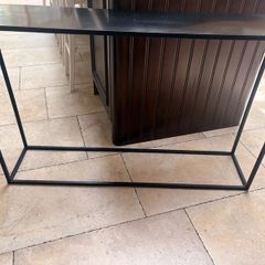 Metal Console Table Modern Industrial Style