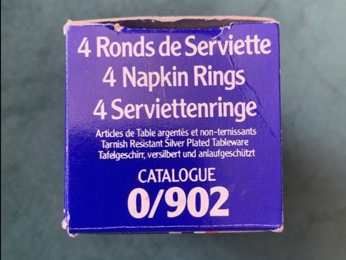 Brand new vintage silver plated napkin rings