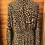 dress River Island long sleeve wrap effect off white and black dots pattern size 38 Image 2