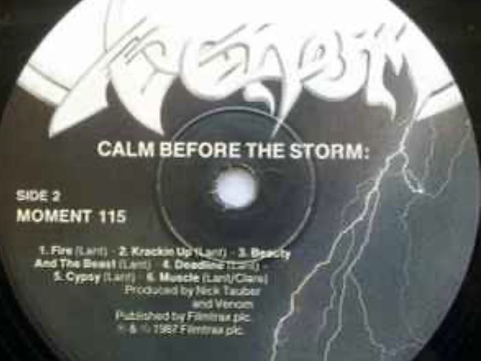Venom Calm before the storm original 1987 release vinyl record in near mint condition