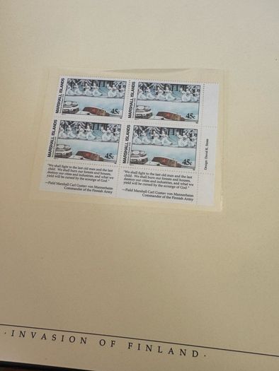 The History of World War II in post stamps